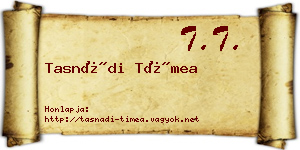 Tasnádi Tímea névjegykártya