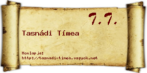 Tasnádi Tímea névjegykártya