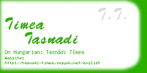 timea tasnadi business card
